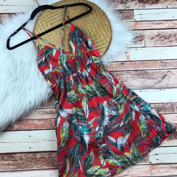 NEW zara leaf‎ printed mini dress - Picture 5 of 5